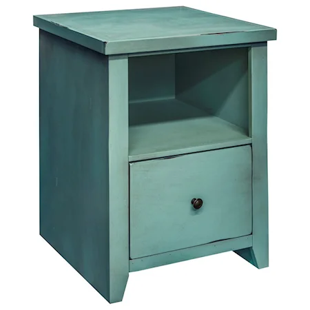 Calistoga Blue File Cabinet